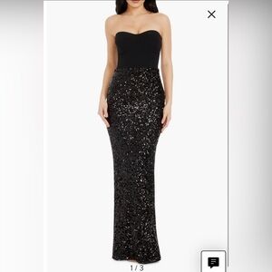 Vada Mixed Media Strapless Gown
Dress the Population